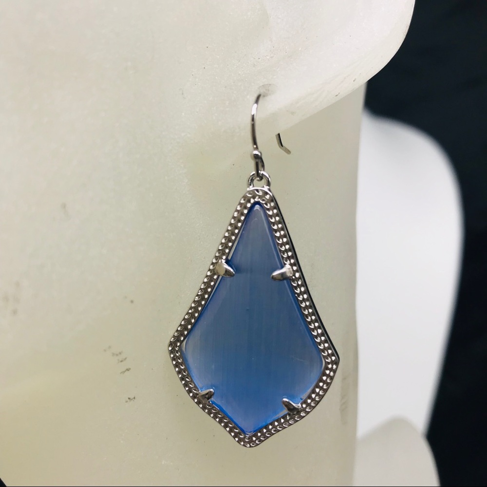 Kendra Scott Alex Periwinkle Silver tone earrings - Picture 4 of 4